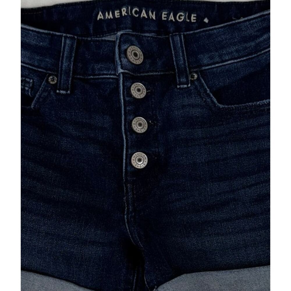 American Eagle The Dream Short Womens Size 6 Blue Denim Button Fly Shorts - Picture 5 of 9